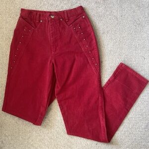 Vintage ROUGHRIDER by Circle T red denim jeans, 9/10.
